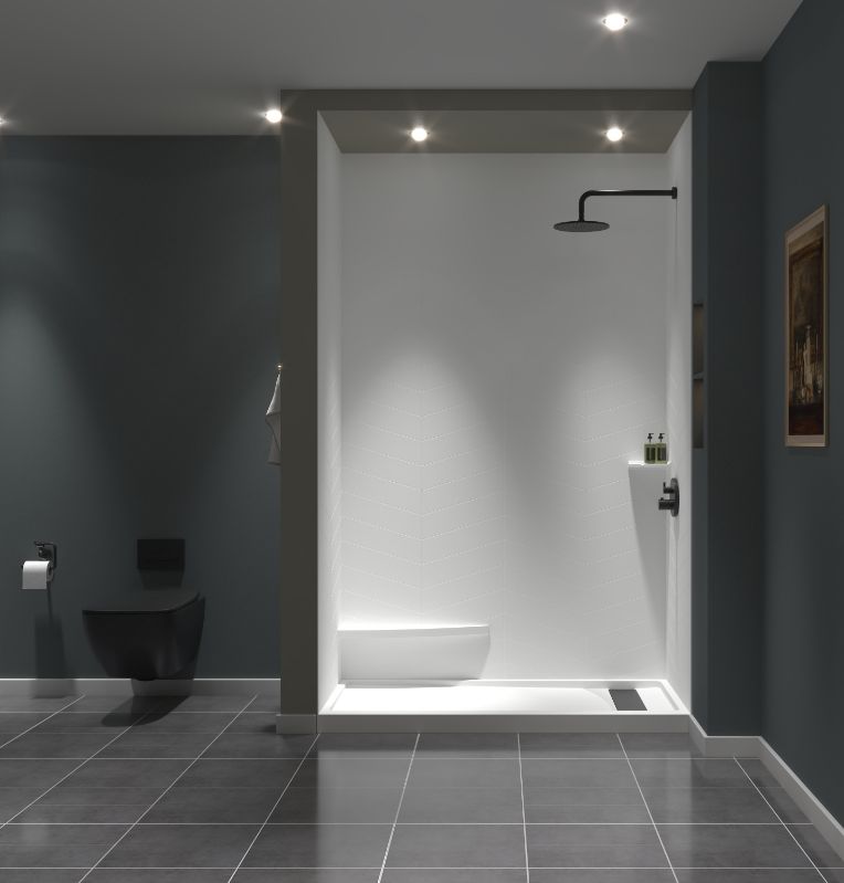 Shower Surround : 4x15 Chevron