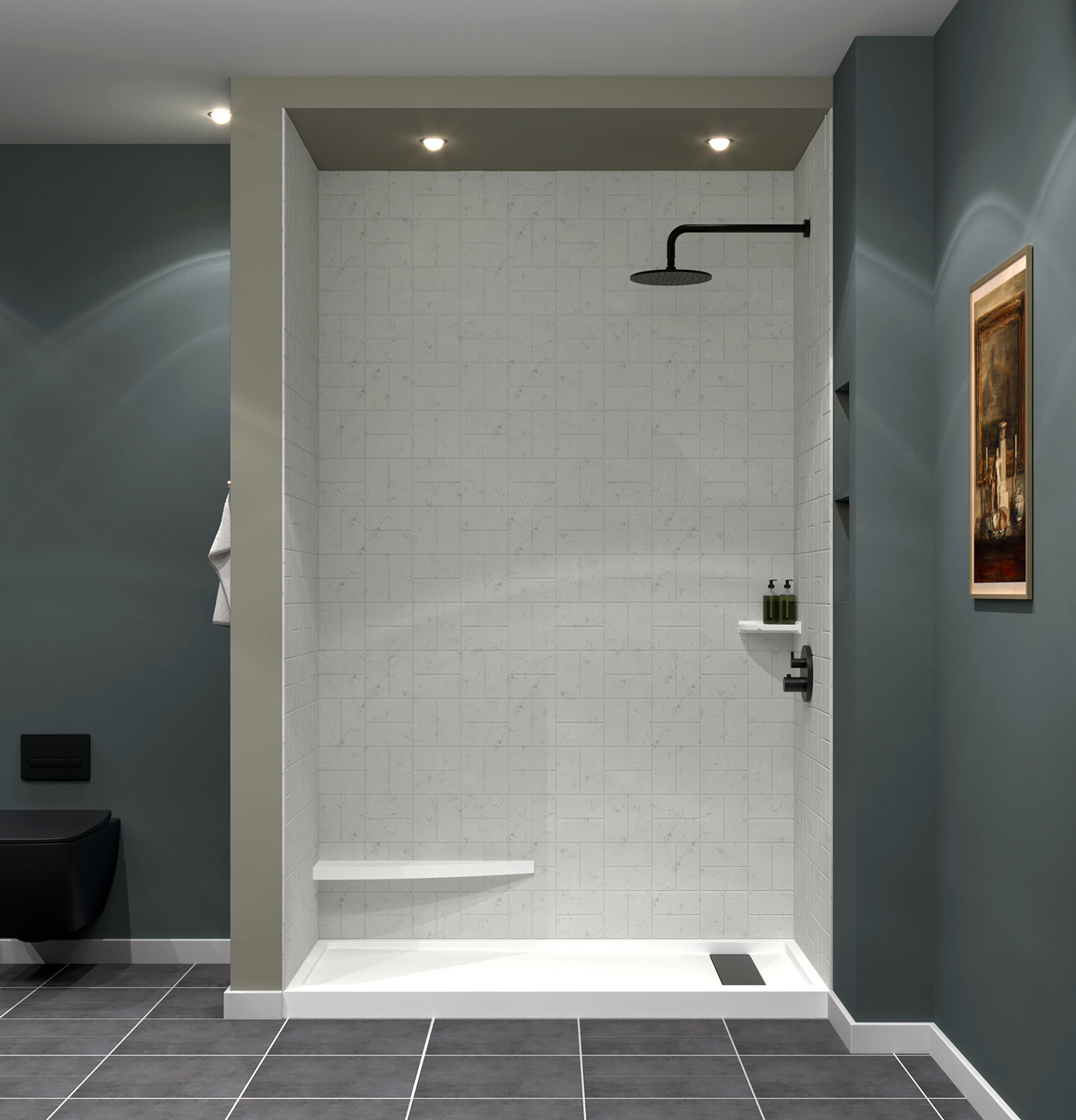 Solid surface wall panel